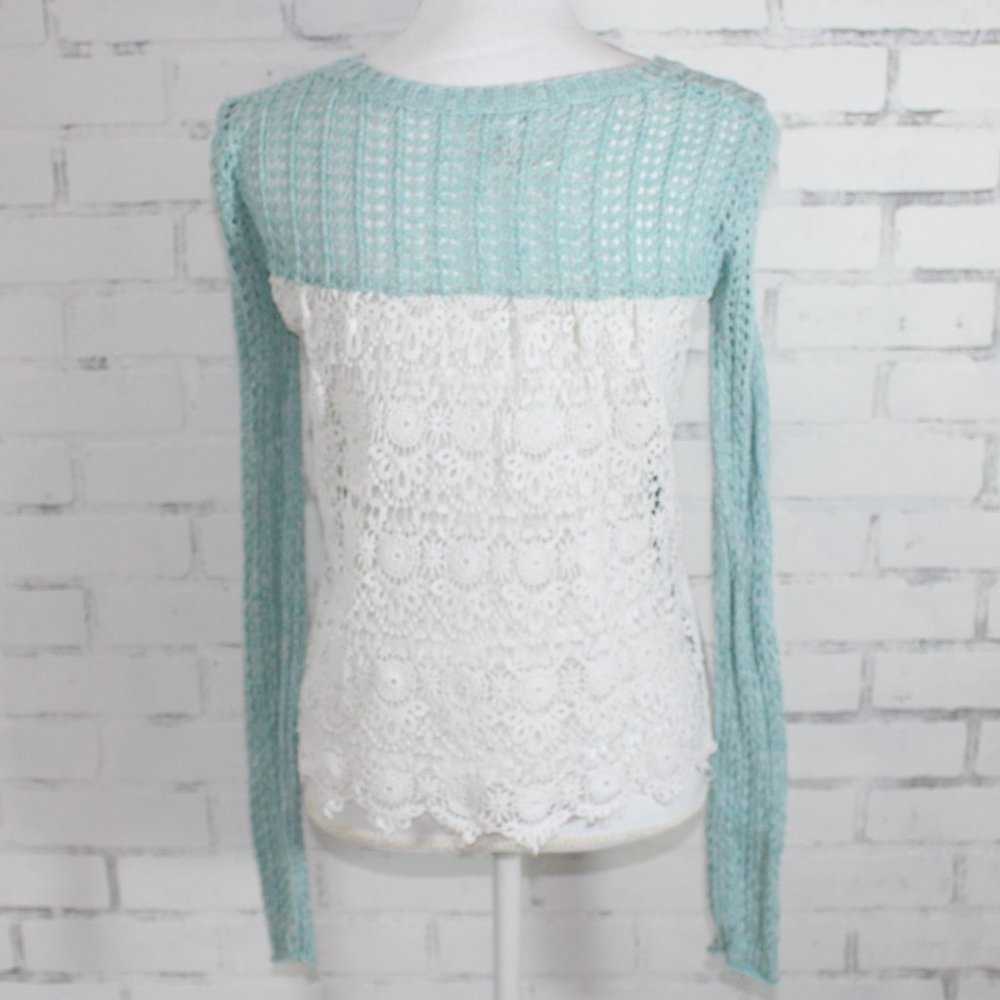 Aeropostale Crochet Back Sweater